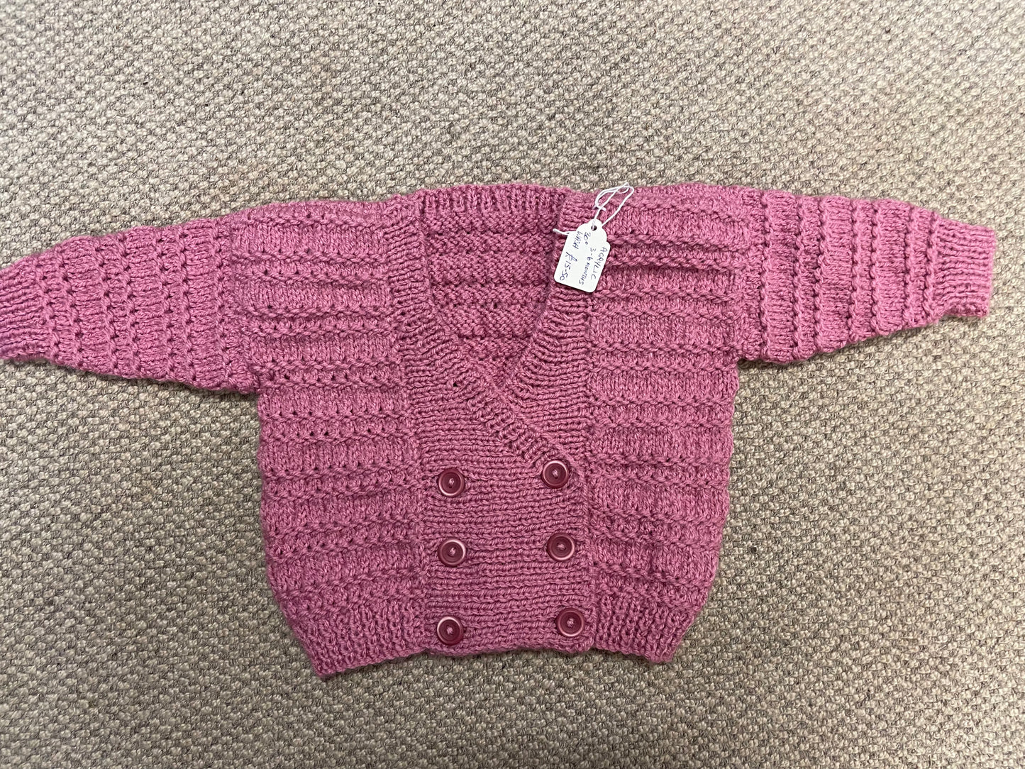 Purple coloured babie’s Cardigan 3-6 months