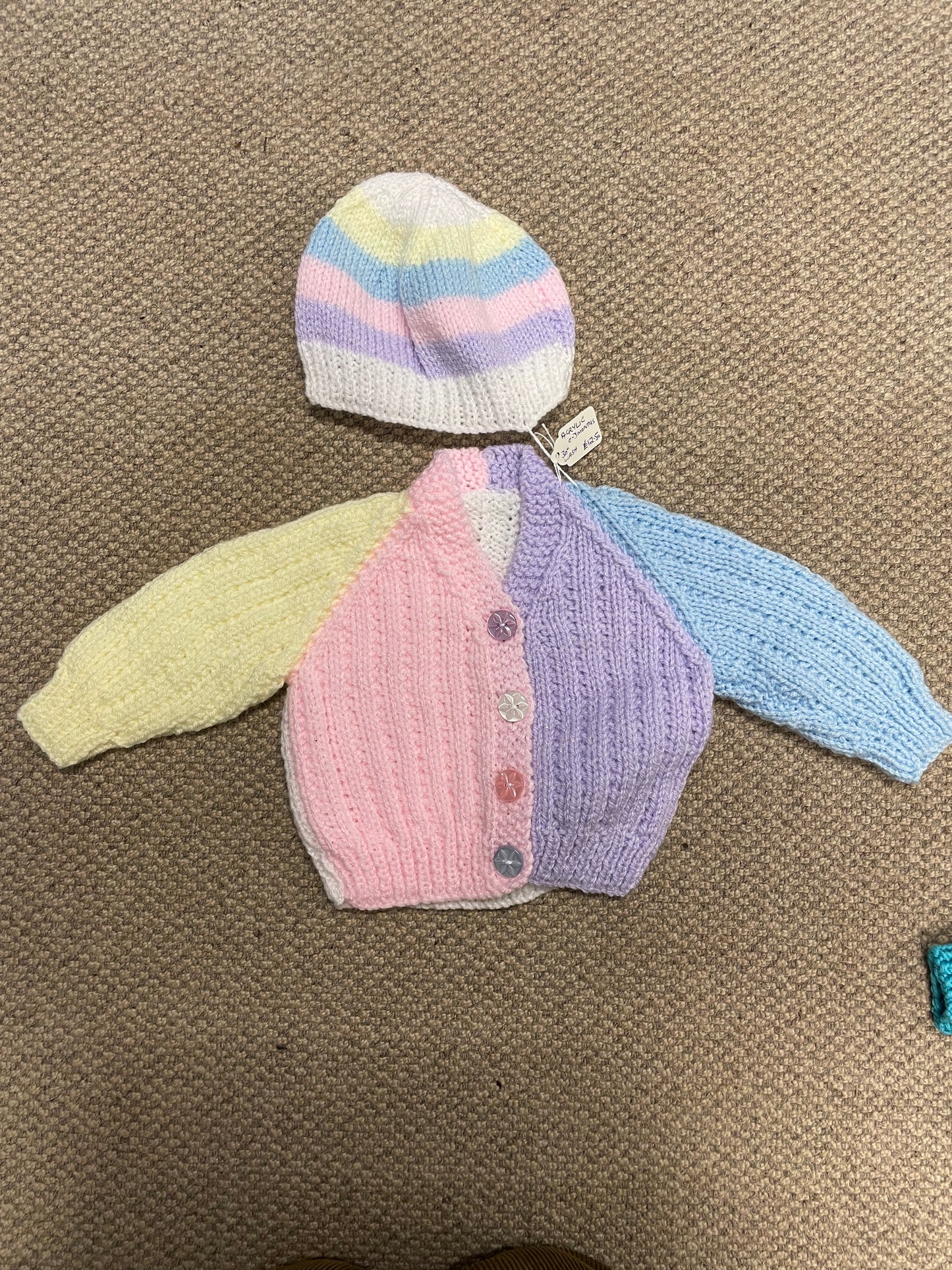 Pink and Purple babie’s Cardigan 0-3 months