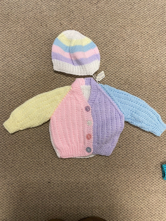 Pink and Purple  babie’s  Cardigan 0-3 months