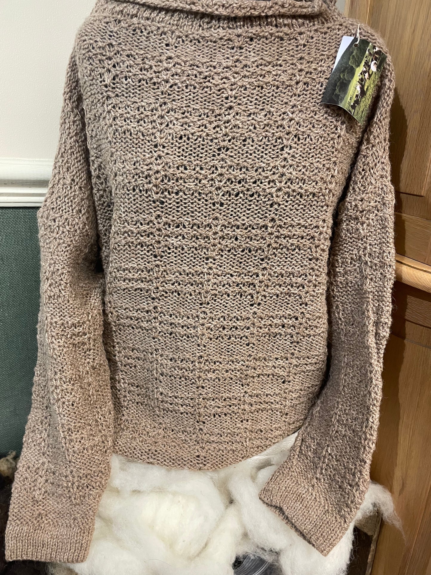 Natural coloured wool jumper