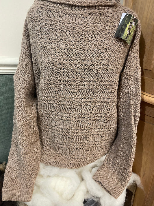 Natural coloured wool jumper