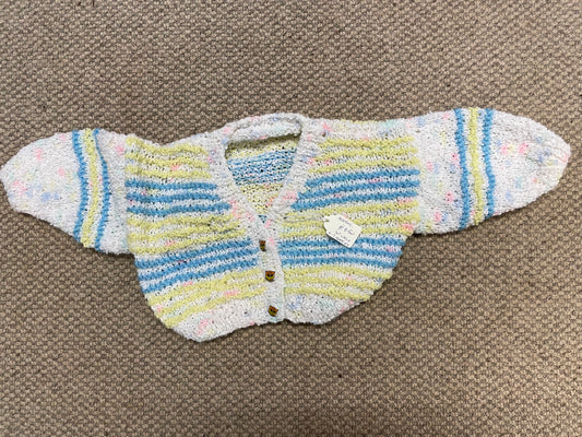 Yellow and blue coloured babies Cardigan 0-3 months