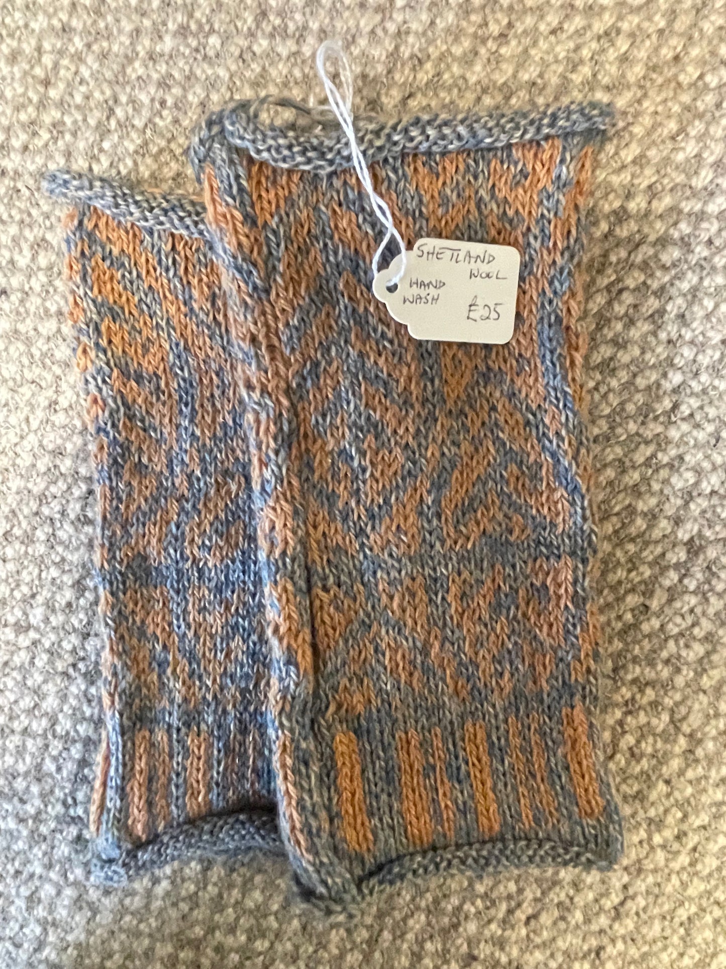 Shetland Wool Fingerless Mittens