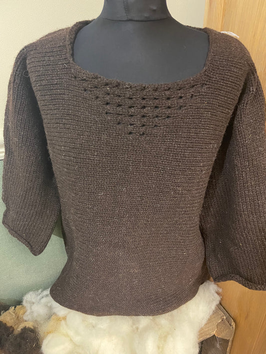 Natural coloured wool jumper