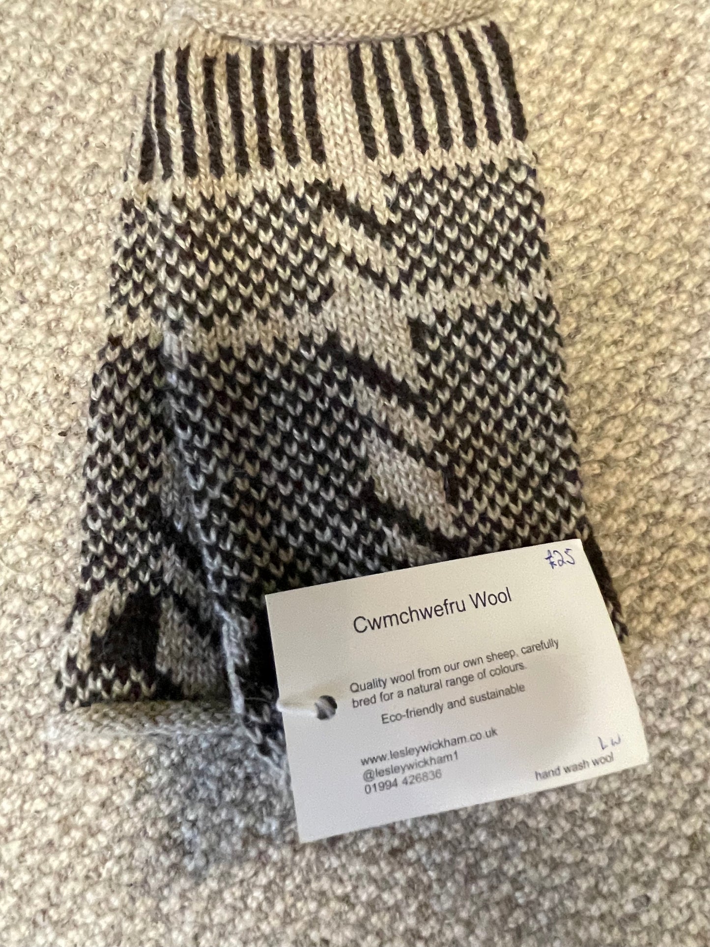 Shetland x Corriedale Fingerless Mittens
