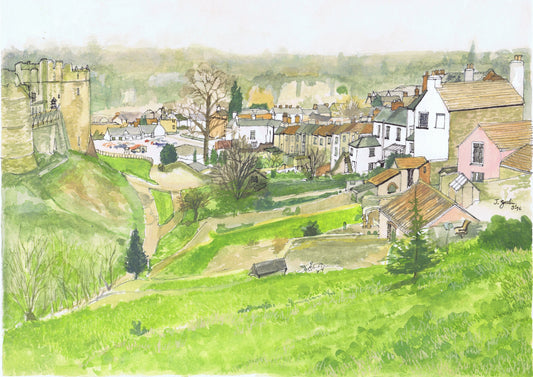 Chepstow Castle Dell A4 Print