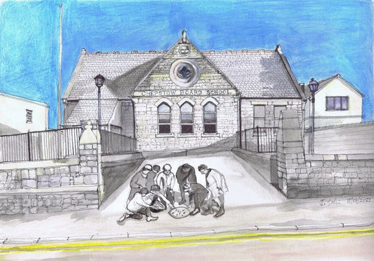 Chepstow Board School A5 Blank Greeting Card