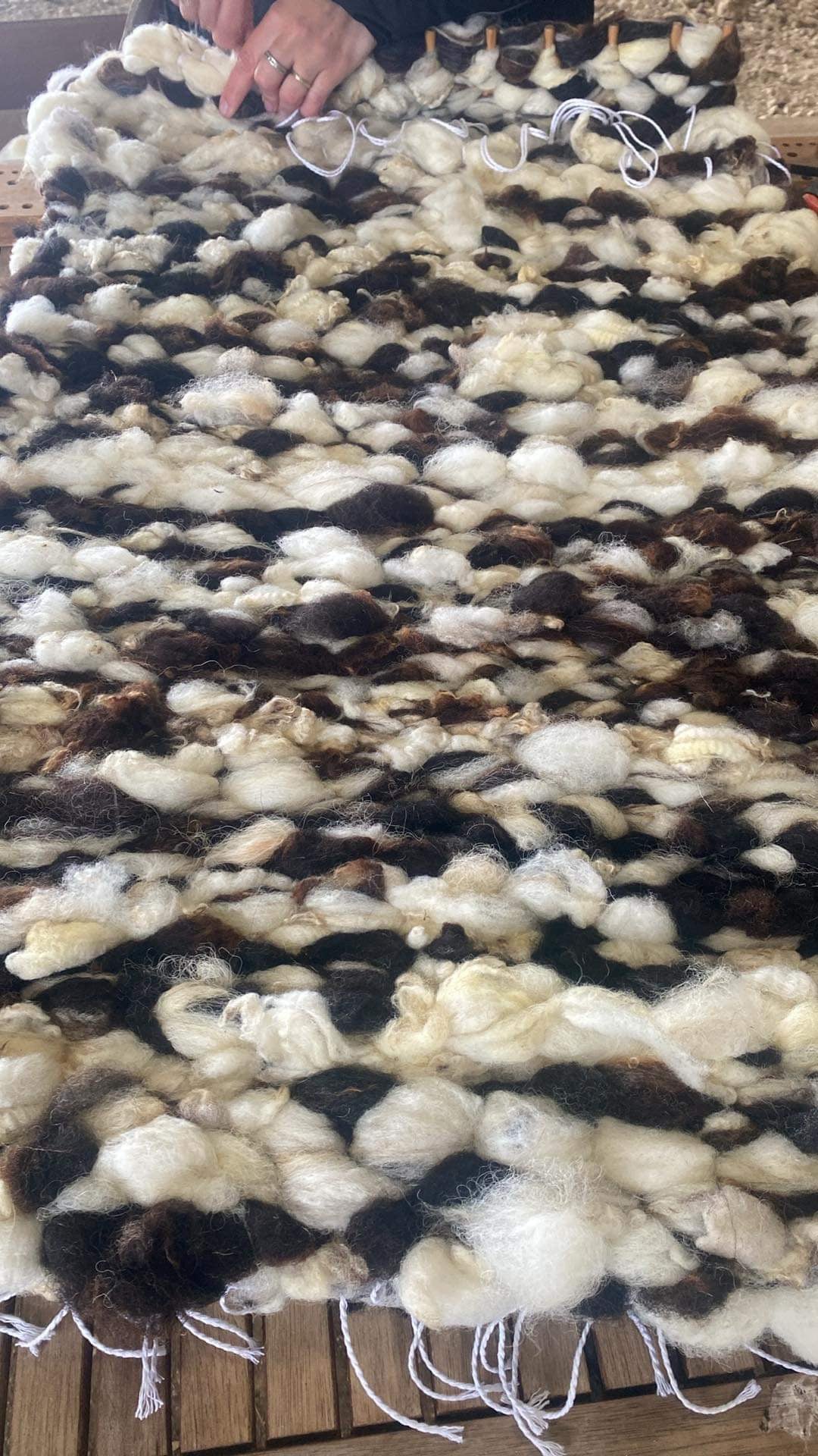 Jacob x Black Welsh Mountain Peg Loom Hearth Rug