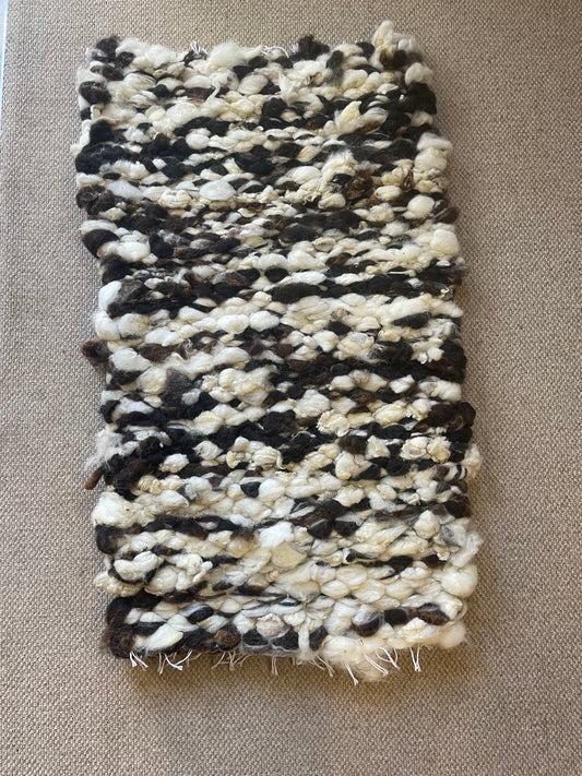 Jacob x Black Welsh Mountain Peg Loom Hearth Rug