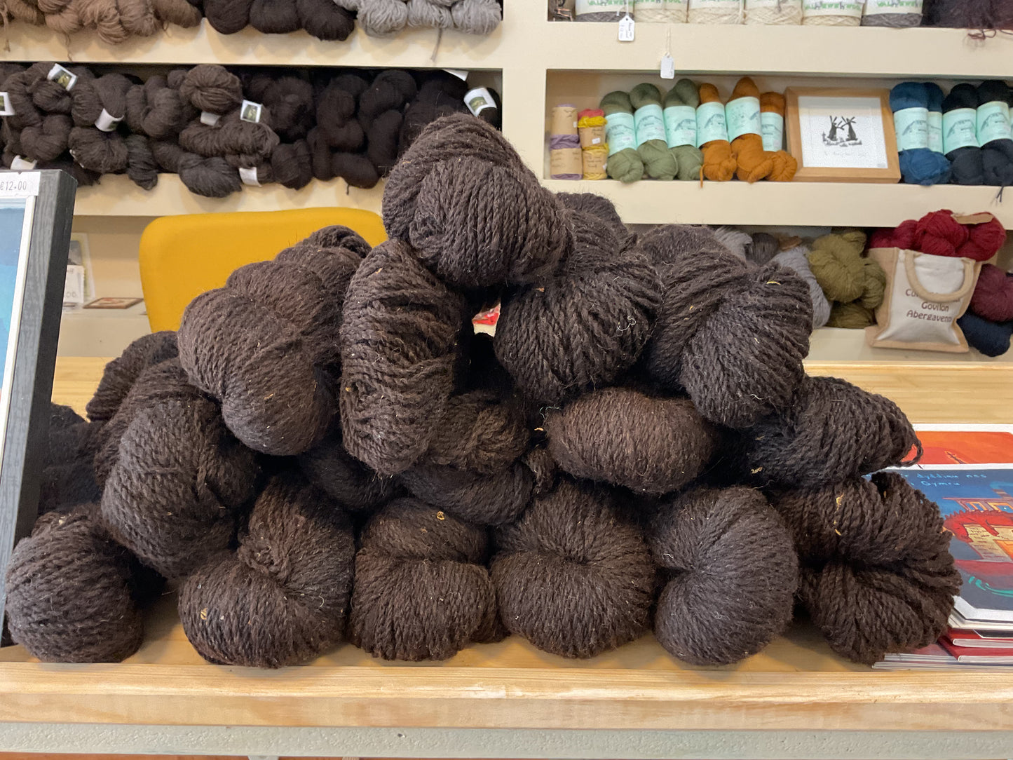 Black Welsh Mountain Mill Spun Yarn DK 100 g