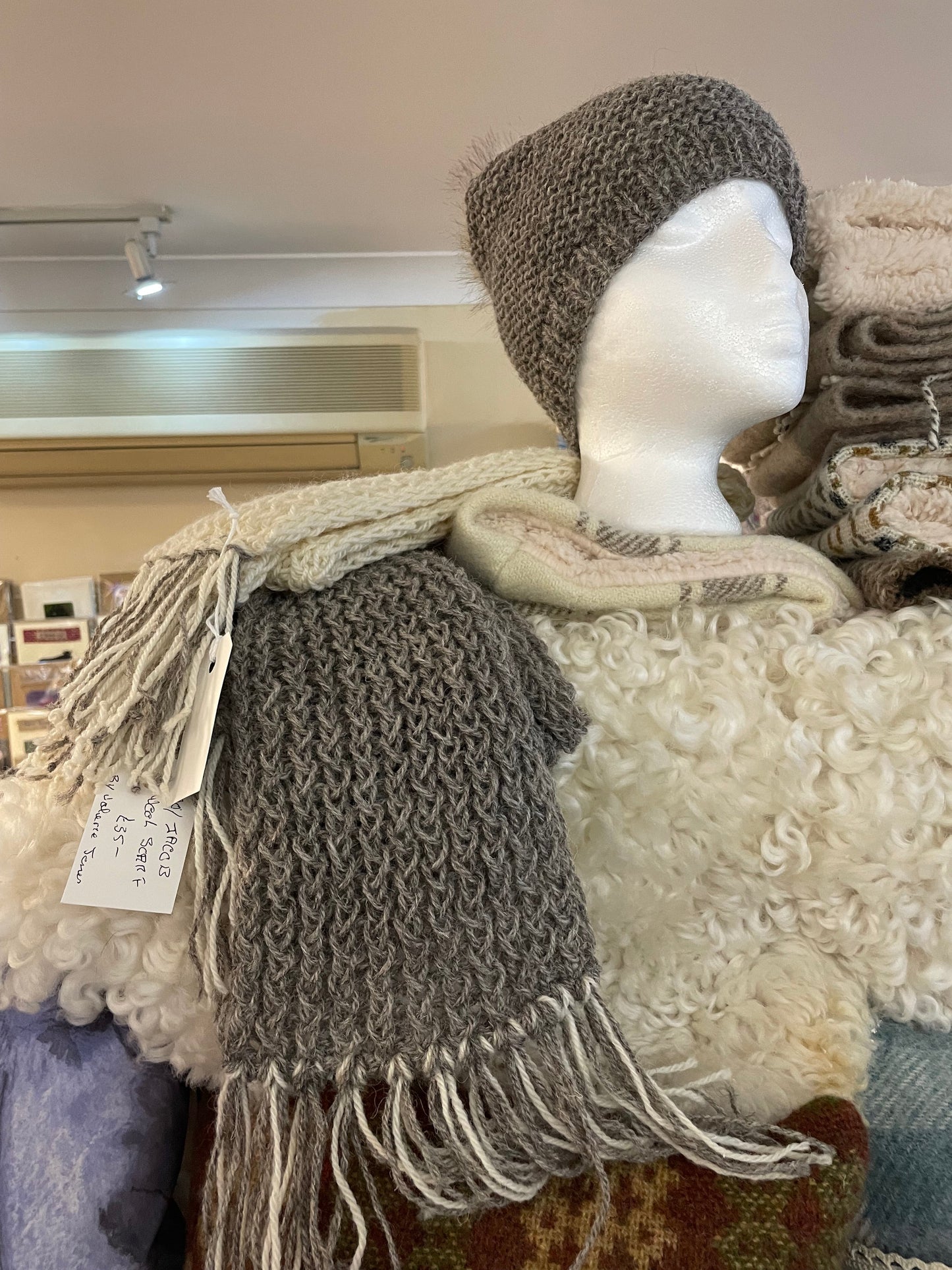 Grey Jacob Wool Pom Pom