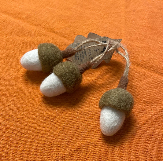 Needle Felted Acorns