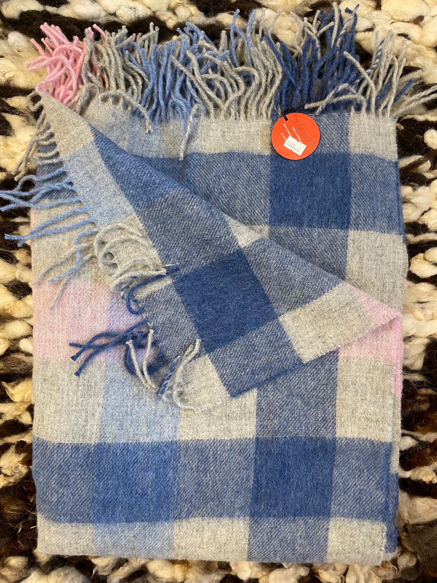 Hand Woven Throw Pinc Glas