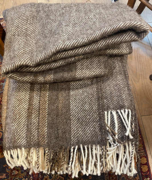 Woven wool blanket Gwehyddu Croeslin