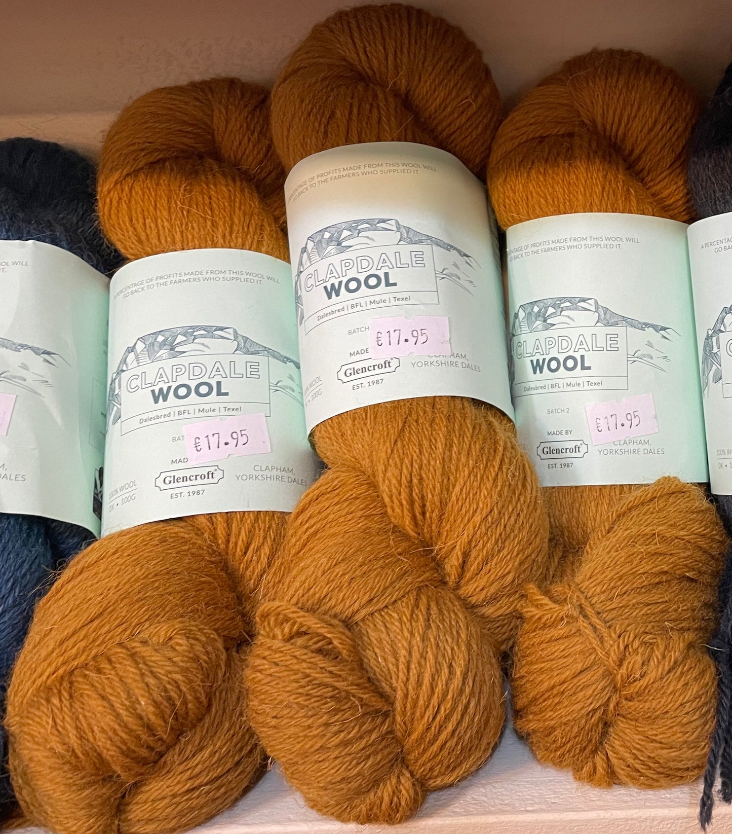 Clapdale Wool 100g DK Hand Knit -Dark Grey