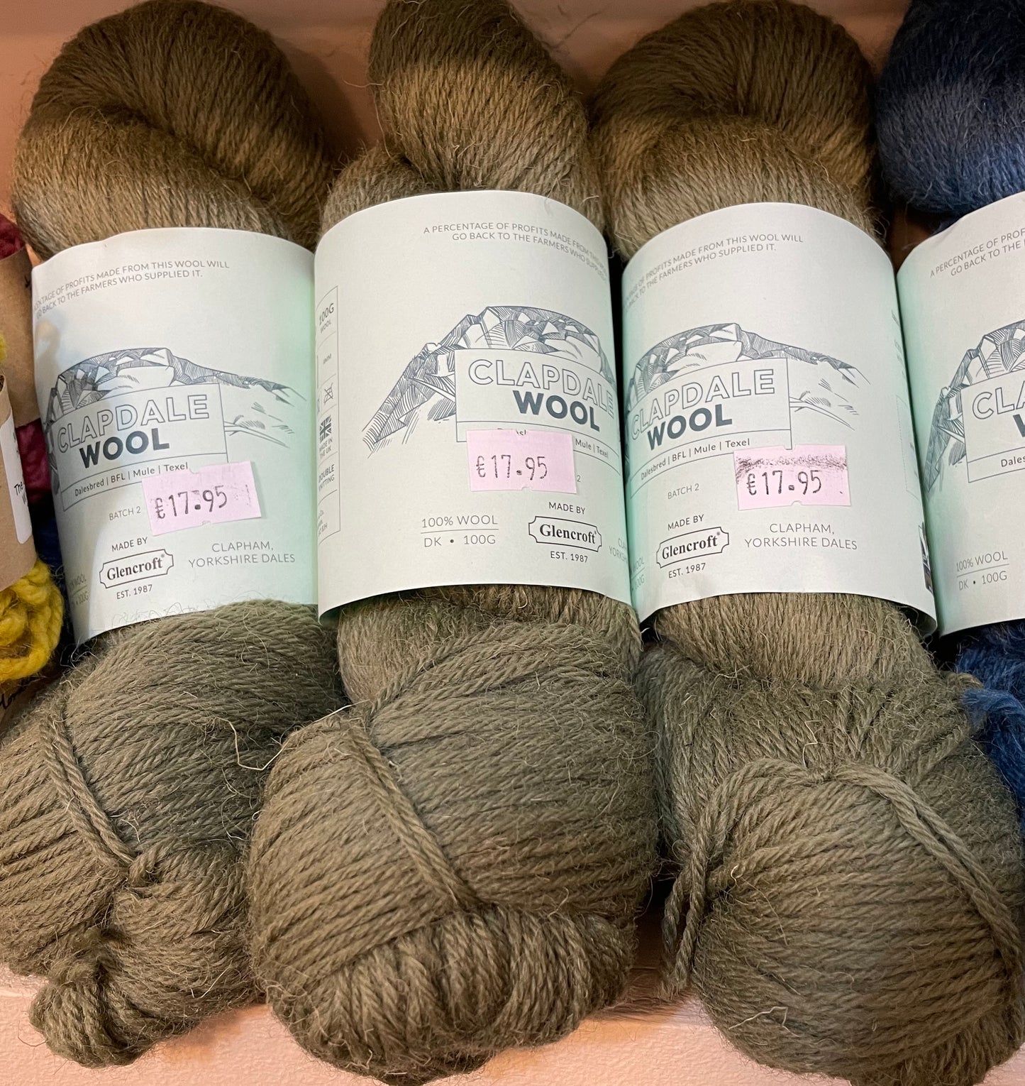 Clapdale Wool 100g DK Hand Knit -Dark Grey