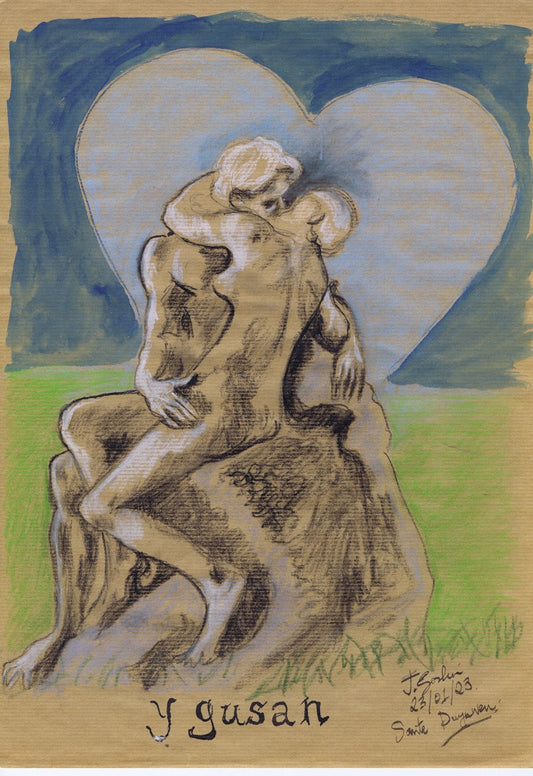 Y Gusah .... the 'Kiss" A5 Blank Valentines Card