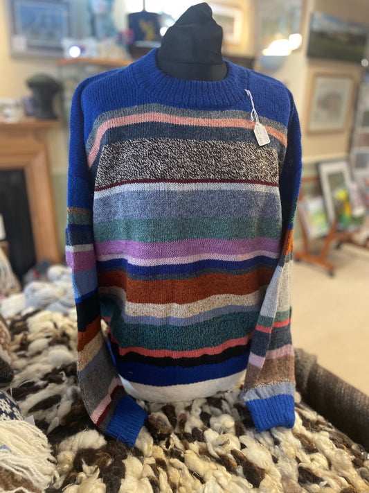 Shetland  Wool multi coloured  unisex jersey