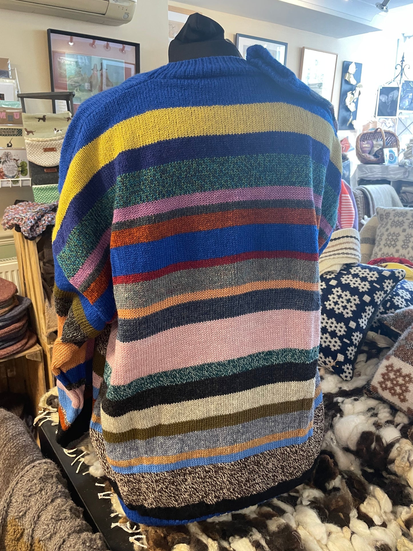 Shetland  Wool multi coloured jersey