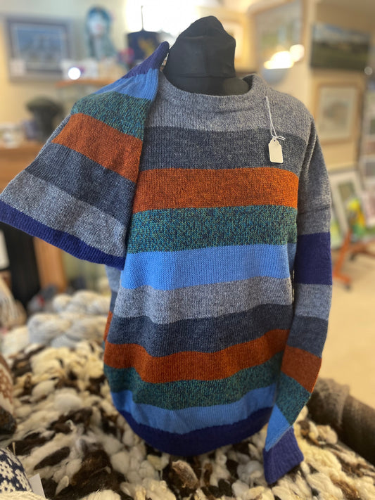 Shetland  Wool multi coloured jersey