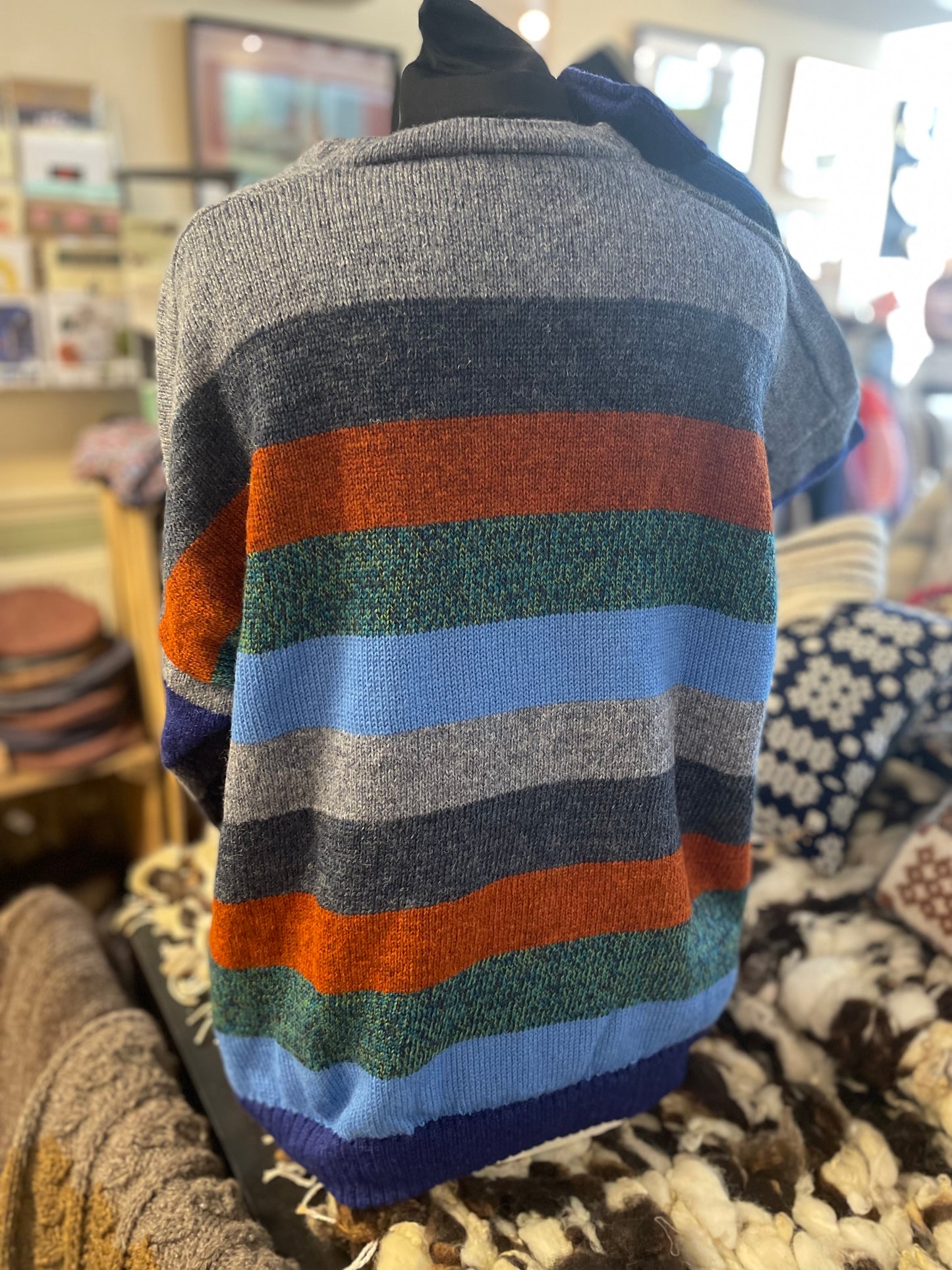 Shetland Wool multi coloured jersey