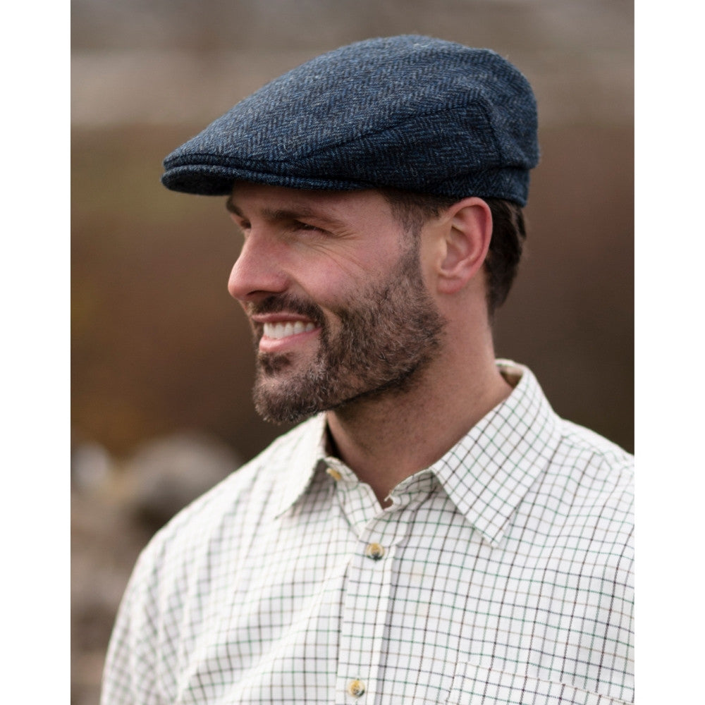 Harris Tweed Edward Flat Cap W/ Foldable Ear Flaps