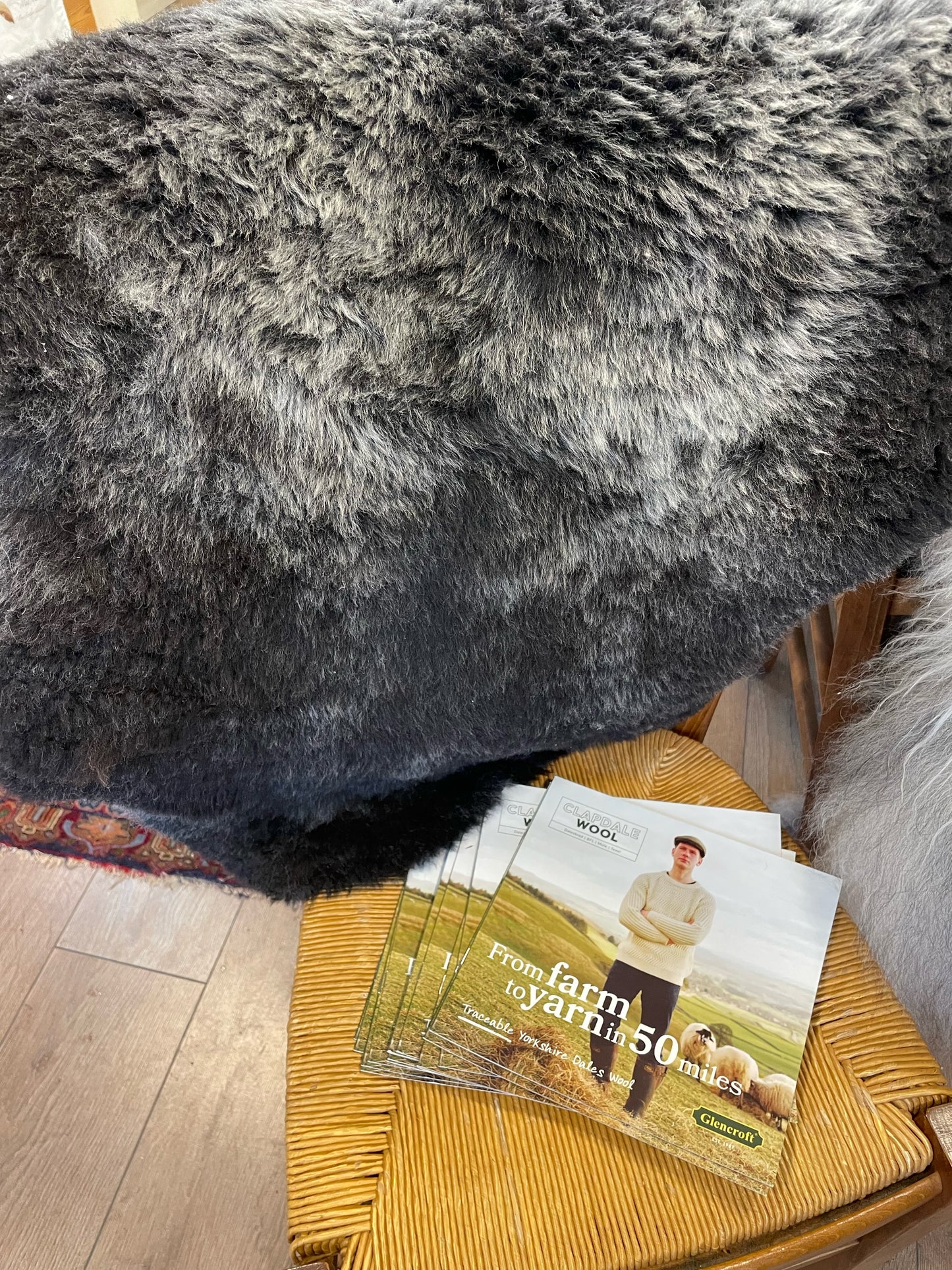 Natural dark Brown British Sheepskin Rug - Standard Size