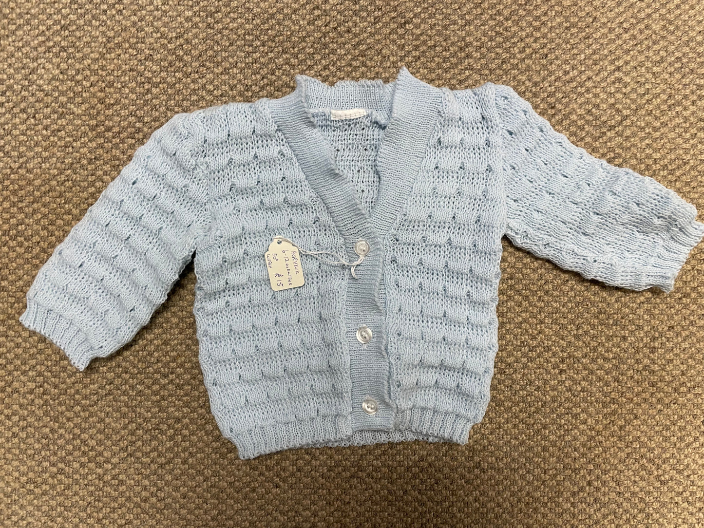 Sky blue coloured  babie’s  Cardigan 0-3 months