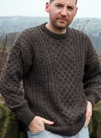 Jacob Brown British Wool Aran Jumper