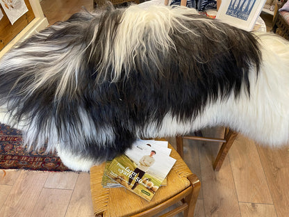 Dollis One-Off Large Natural Grey and Cream Icelandic Sheepskin Rug