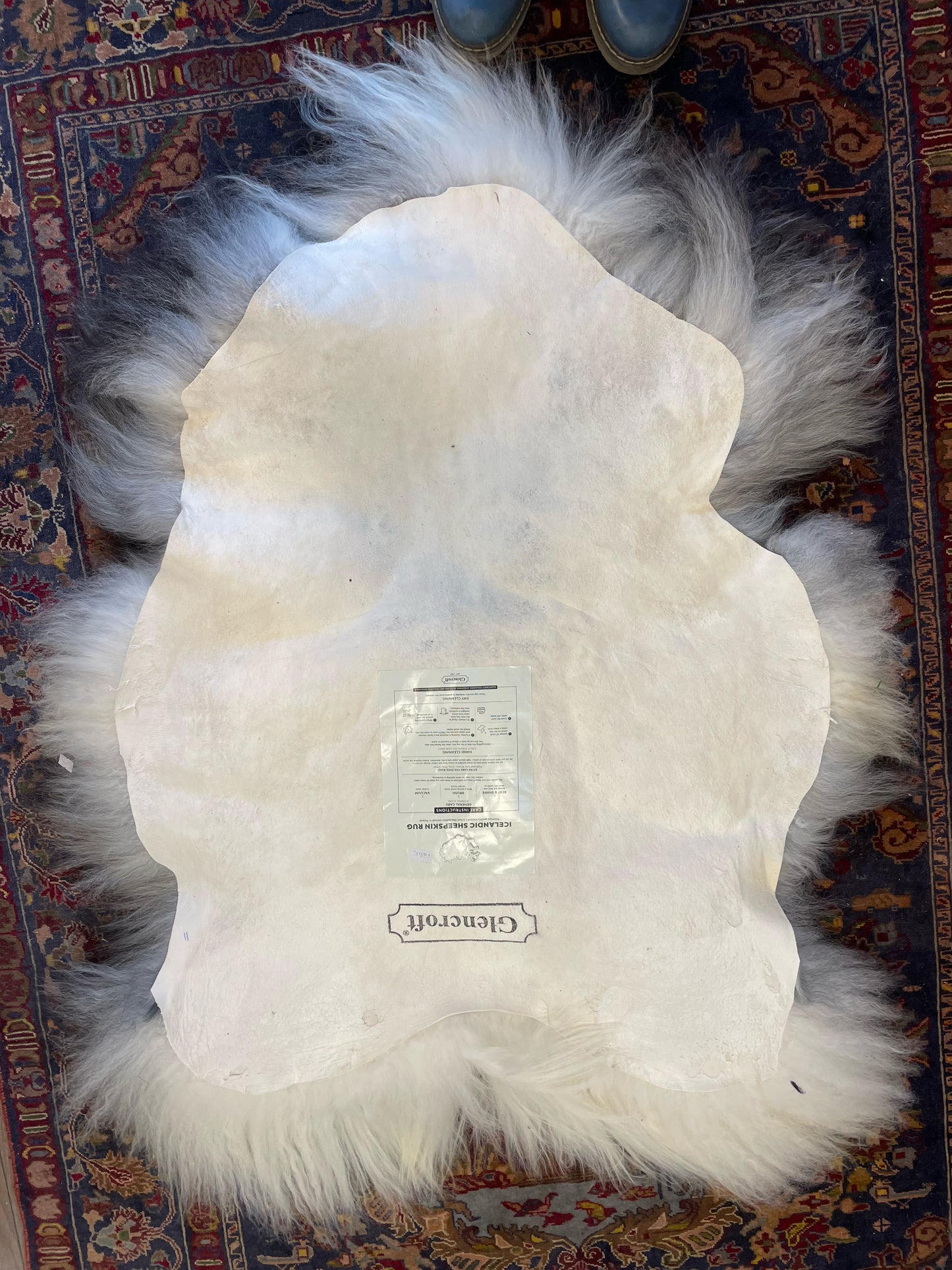 Dollis One-Off Large Natural Grey and Cream Icelandic Sheepskin Rug