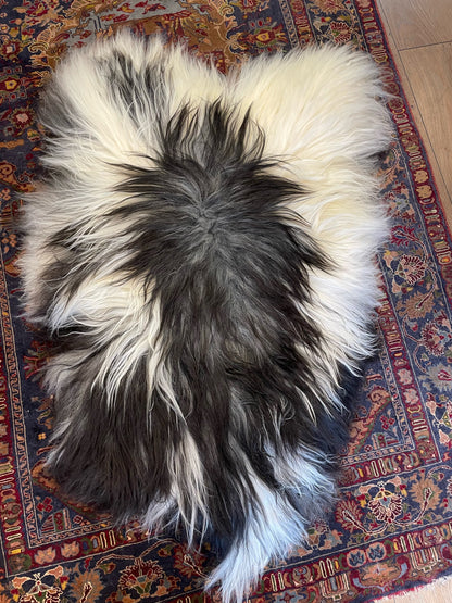 Dollis One-Off Large Natural Grey and Cream Icelandic Sheepskin Rug