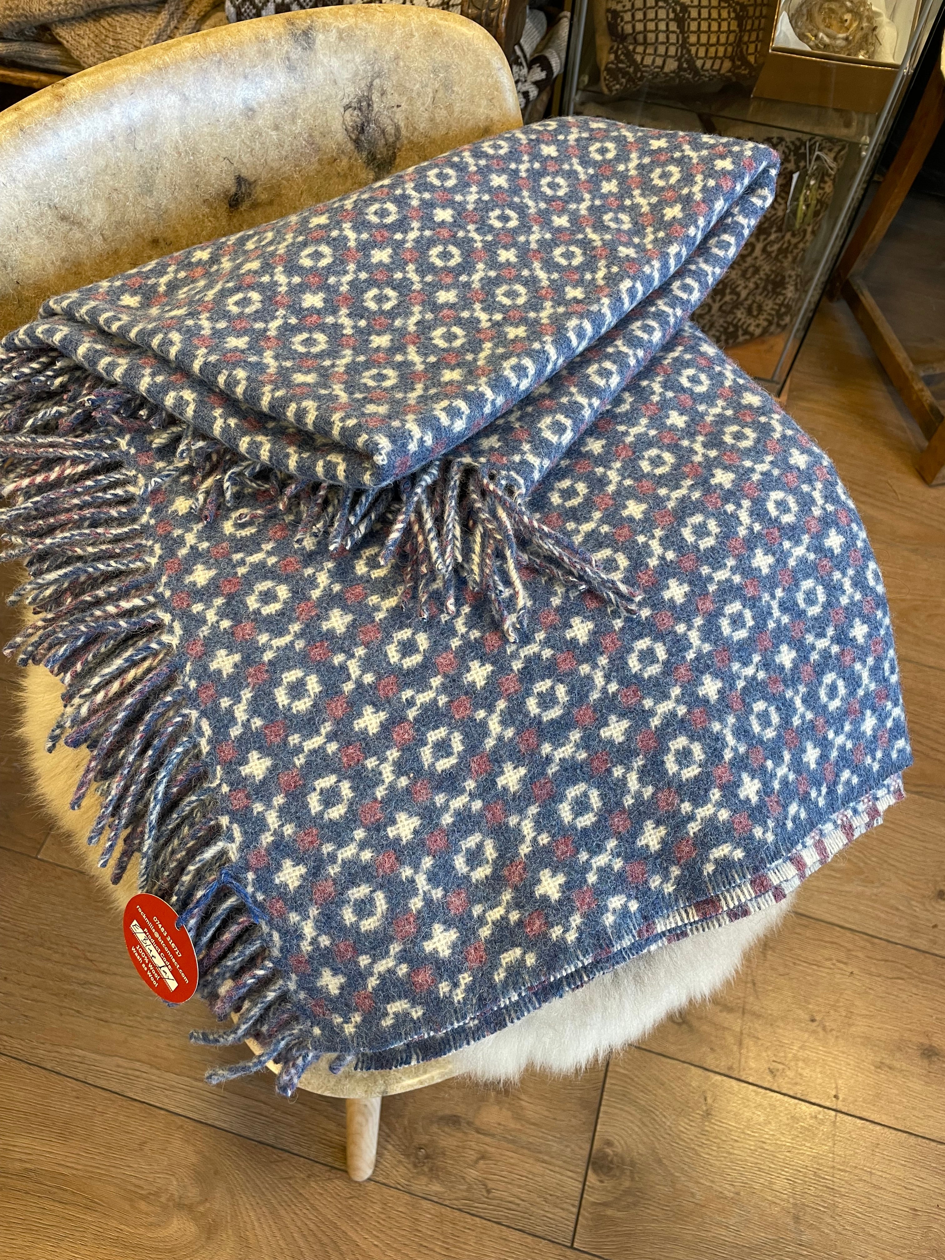 Welsh Tapestry Blanket Mor ac Awyr – Monmouthshire Wool