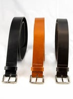 British Made Real Leather Belt - Wide