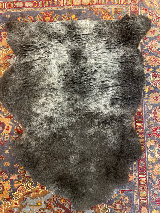 Natural dark Brown British Sheepskin Rug - Standard Size
