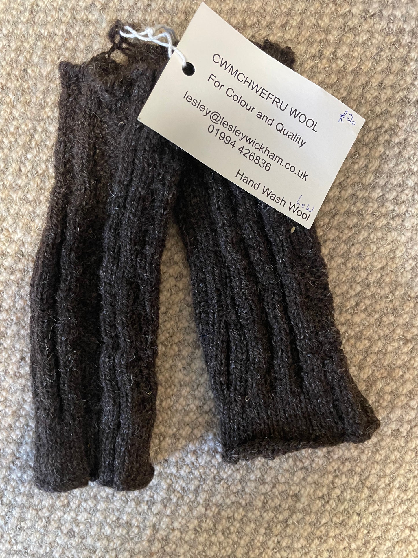 Shetland x Corriedale  Fingerless Mittens