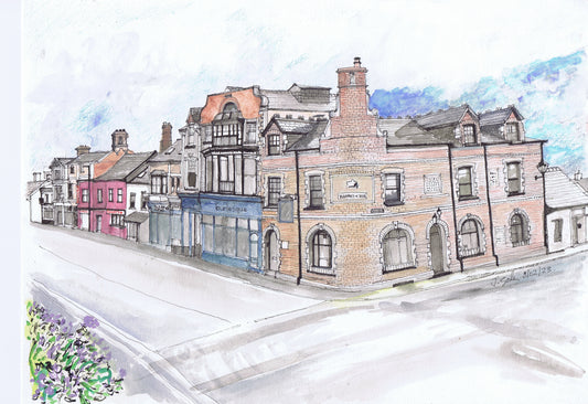 Cardiff Arms Usk A5 Blank Greeting Card