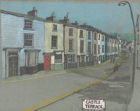 Castle Terrace Bridge St Chepstow A5 Blank Greeting Card