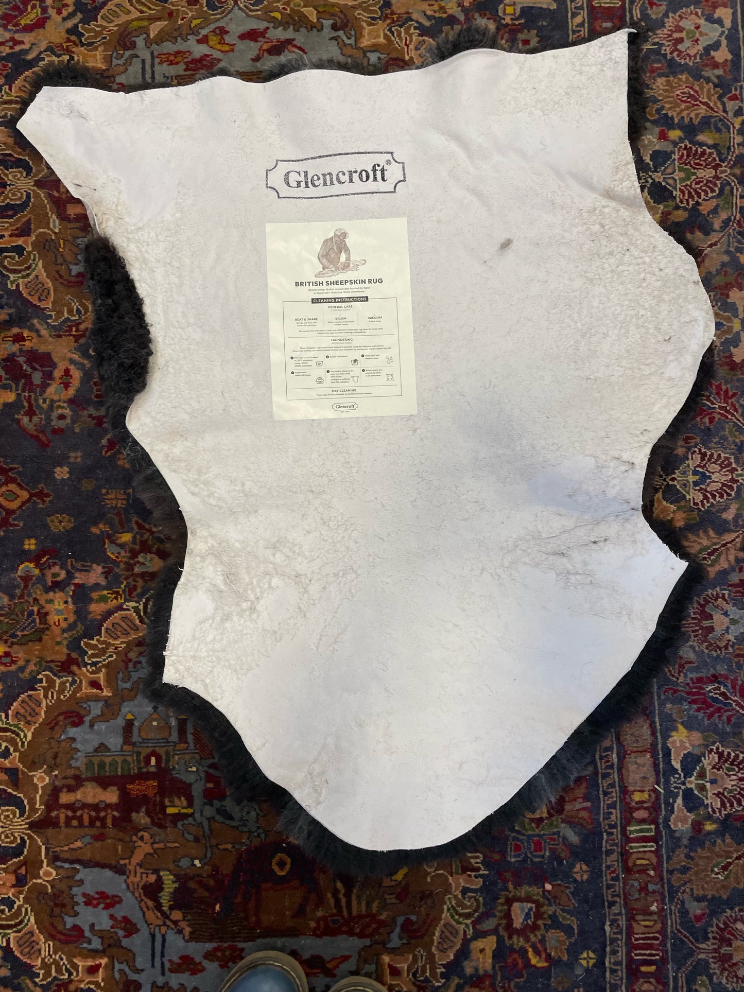 Natural dark Brown British Sheepskin Rug - Standard Size