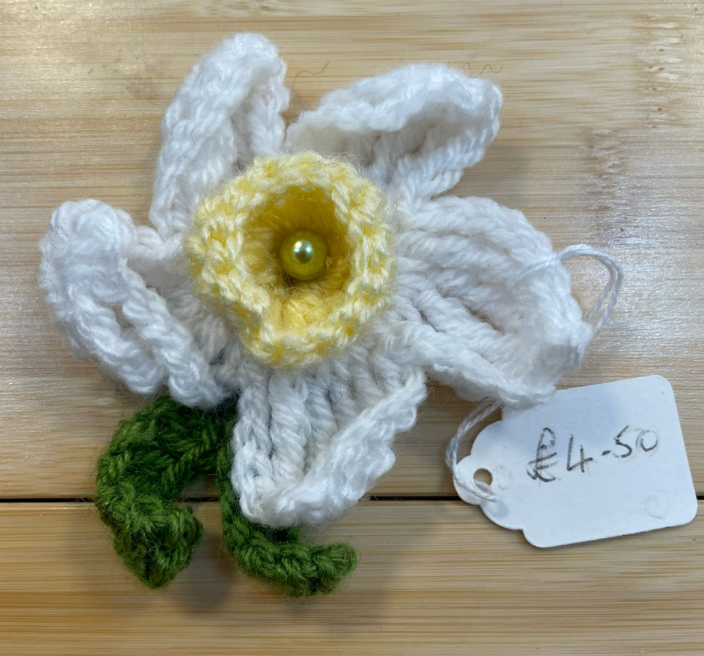 Crochet St David’s Day Daffodil Brooch