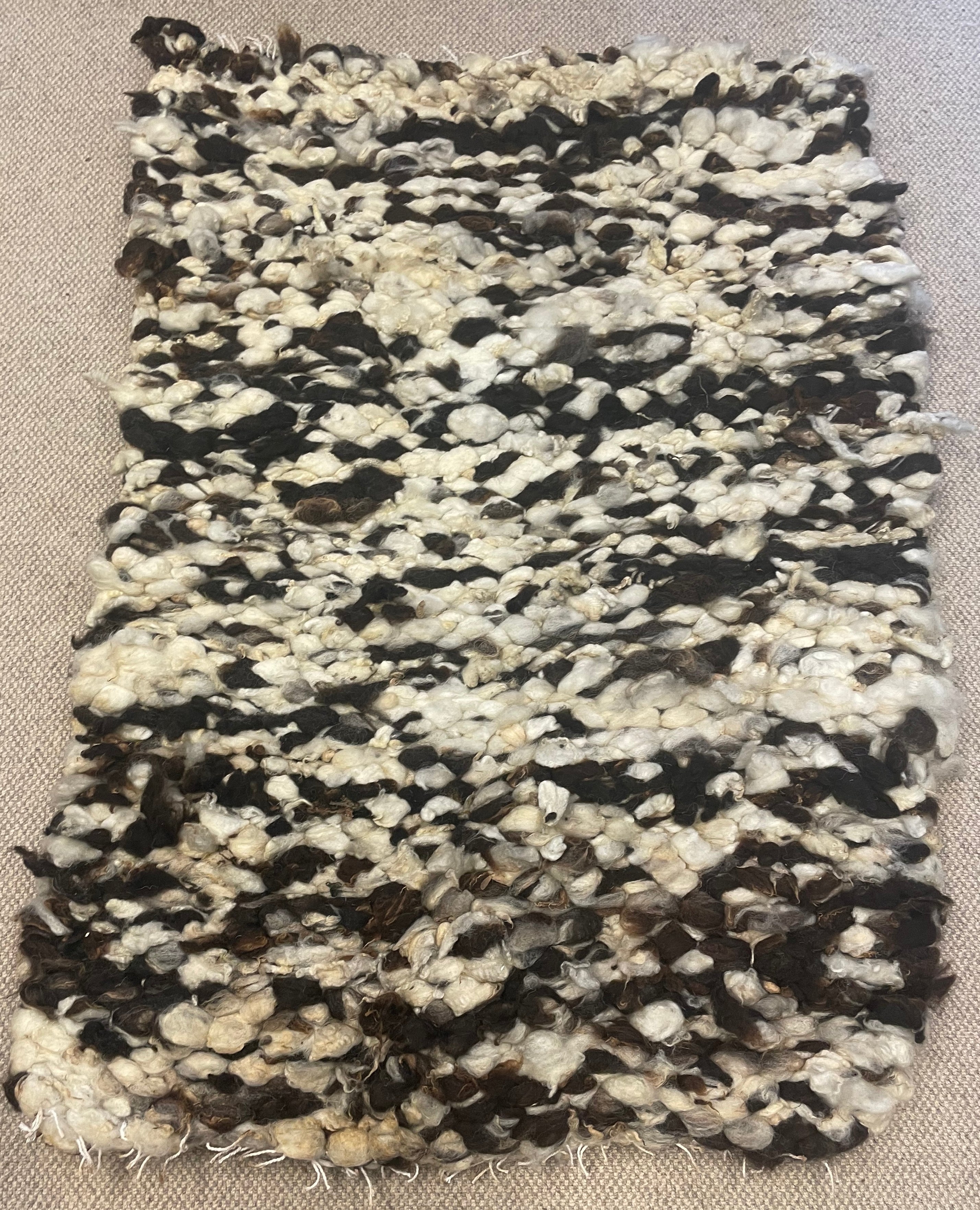 Peg Look Rug Jacob x Black Welsh Mountain Peg Loom Rug – Monmouthshire Wool