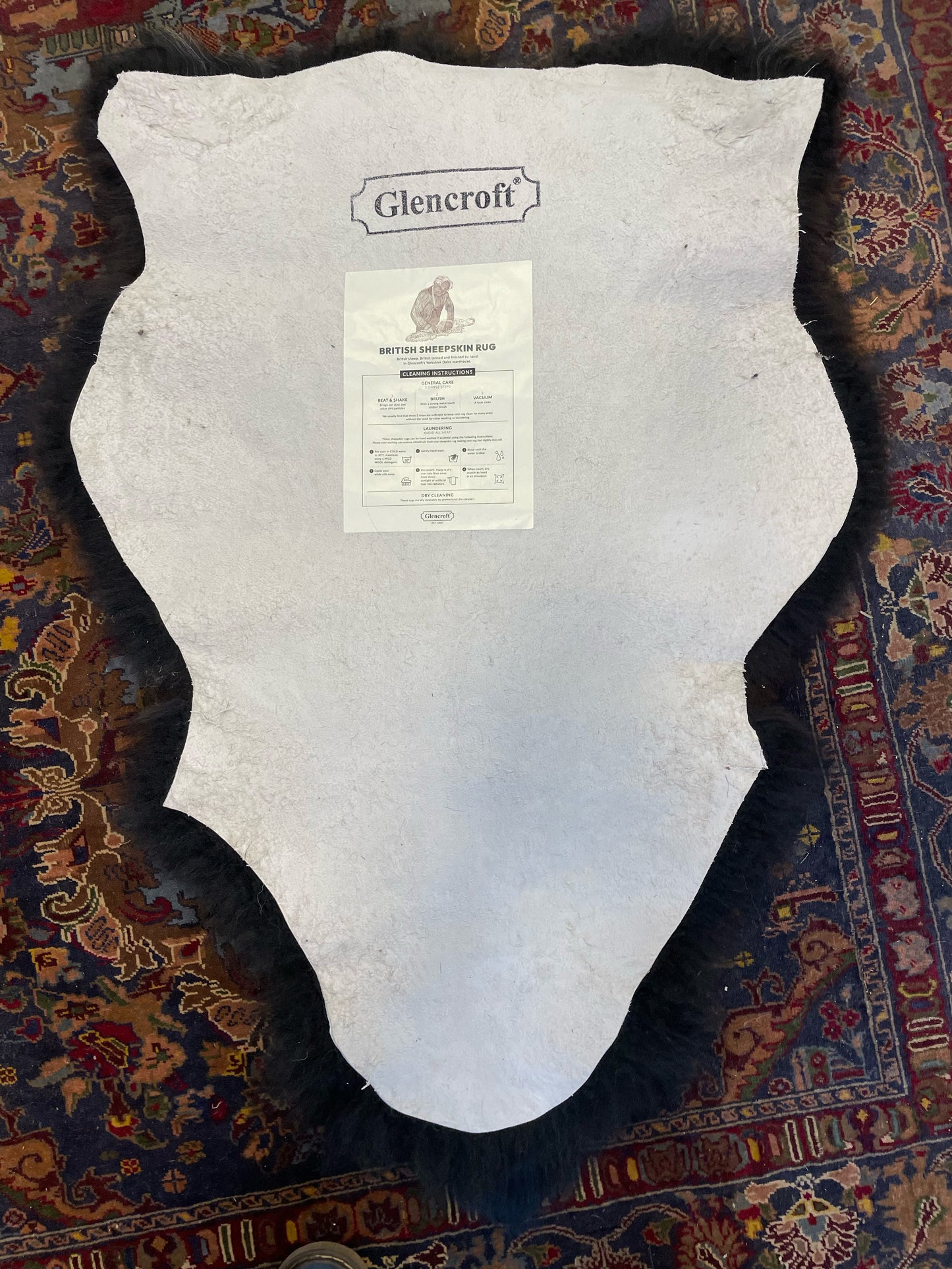 Natural dark Brown British Sheepskin Rug - Standard Size