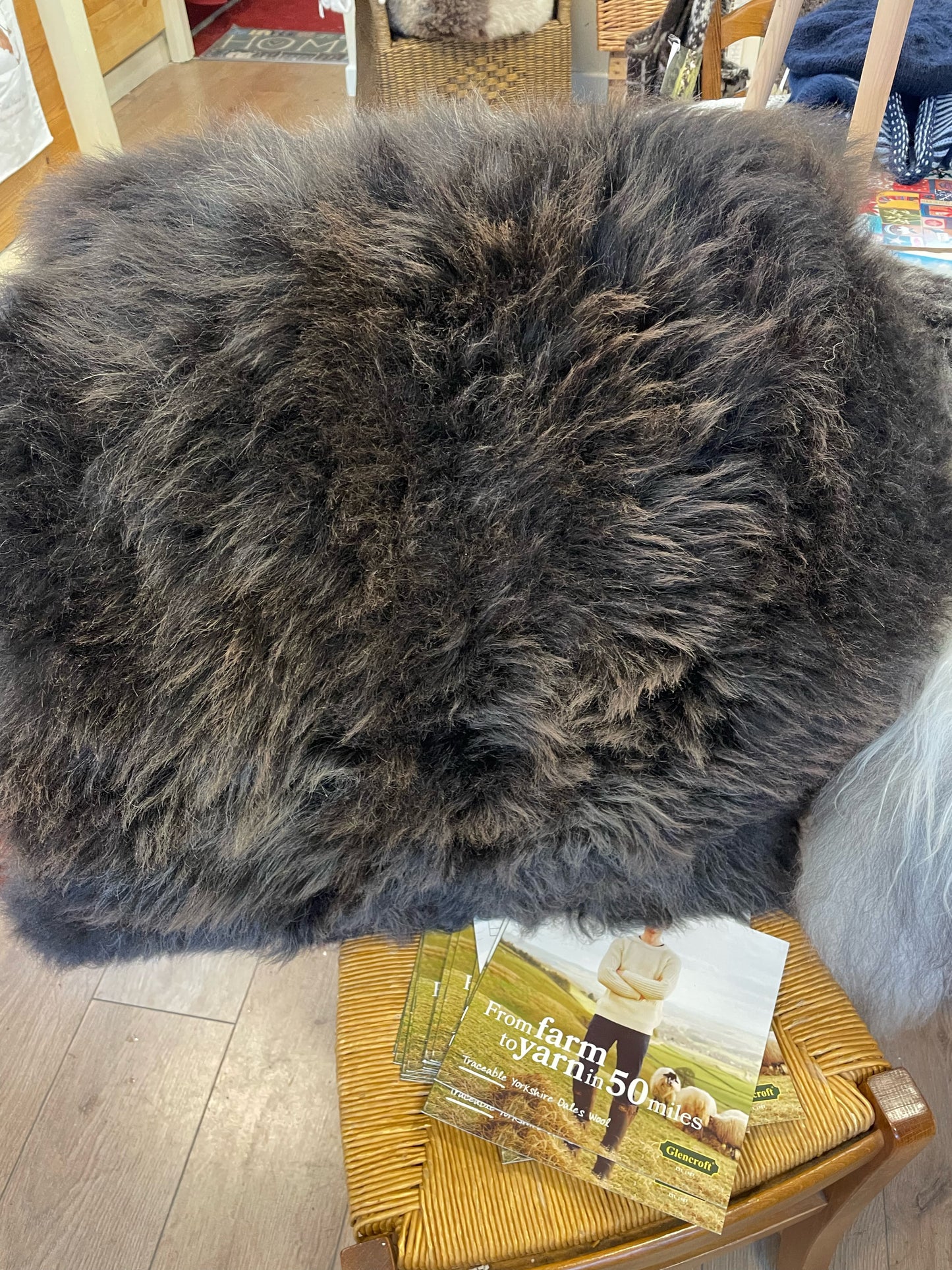 Natural dark Brown British Sheepskin Rug - Standard Size