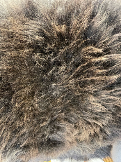 Natural dark Brown British Sheepskin Rug - Standard Size