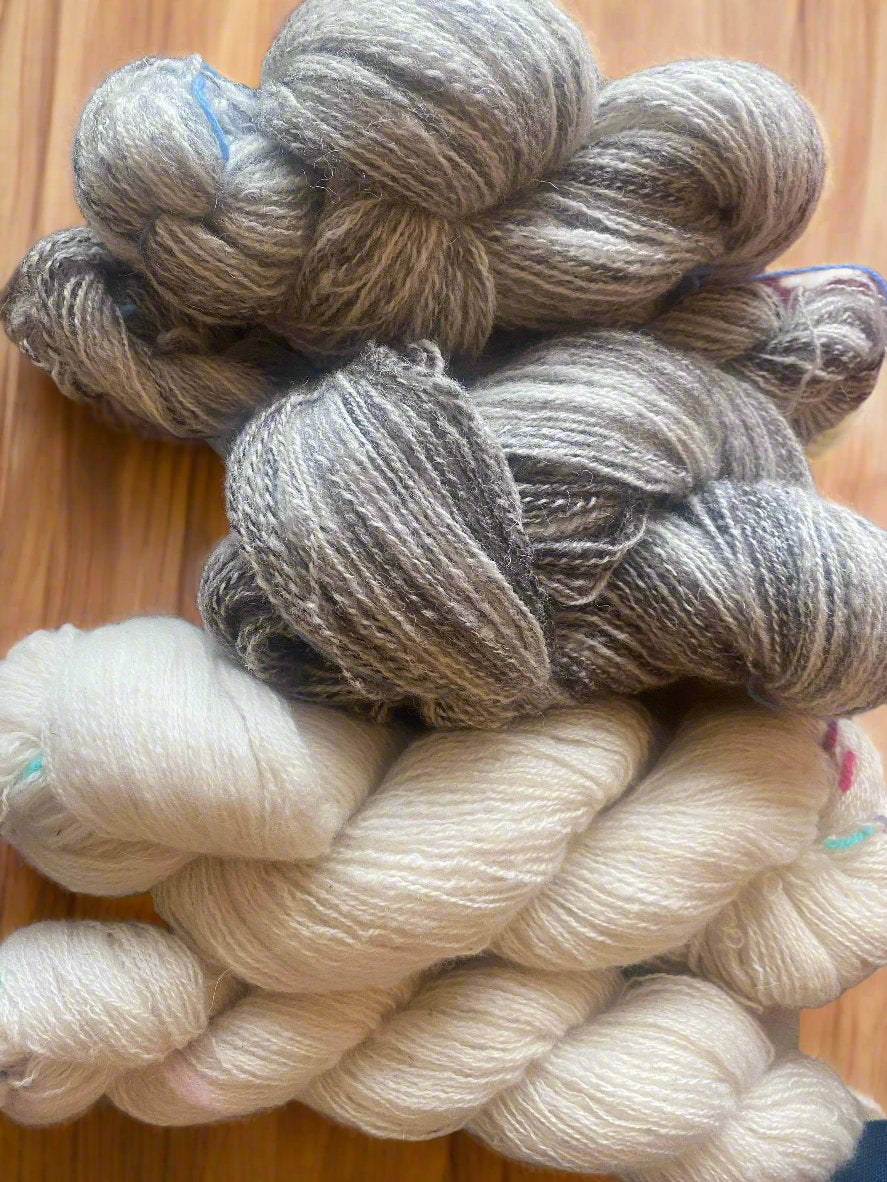 Hand spun Jacob Wool