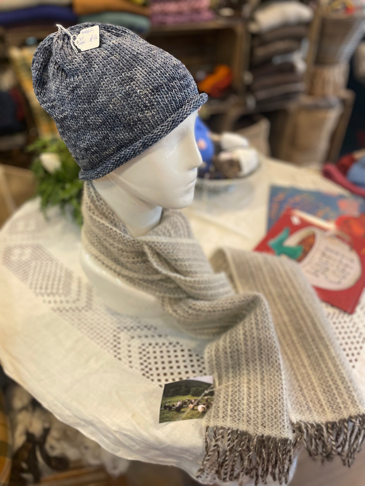 Blue Shetland  Wool Hat