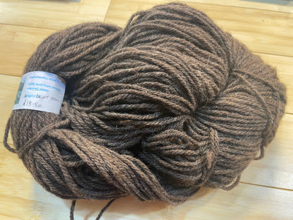 Light Aran 200gs 100% natural wool chestnut