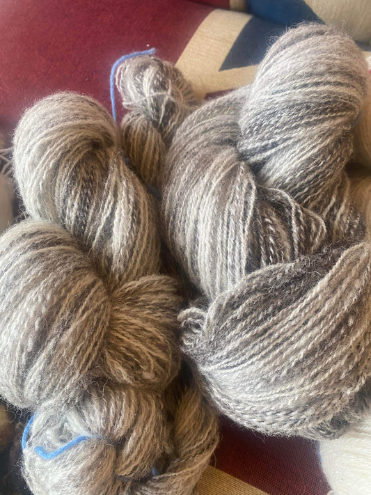 Hand spun Jacob Wool