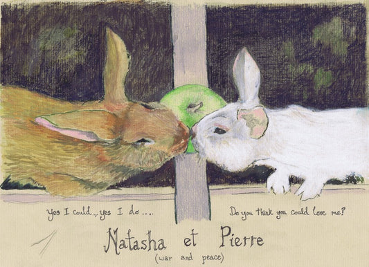 Natasha and Pierre 'War and Peace' A5 Blank Greeting Card