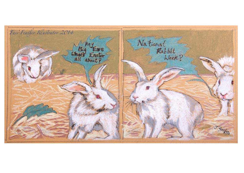 National Rabbit Week Blank Greeting Card